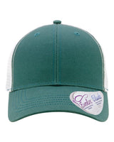 Infinity Her CHARLIE Women's Modern Trucker Cap #color_Emerald/ White