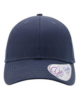 Infinity Her CHARLIE Women's Modern Trucker Cap #color_Dark Navy/ Navy