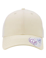 Infinity Her CHARLIE Women's Modern Trucker Cap #color_Vanilla/ White