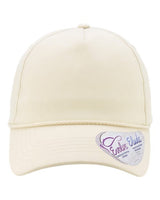 Infinity Her MAYA Women's Washed 5-Panel with Rope #color_Vanilla/ Longhorn