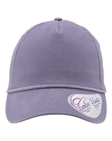 Infinity Her MAYA Women's Washed 5-Panel with Rope #color_Violet/ Snow Leopard