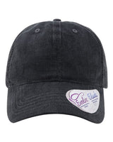 Infinity Her JO Women's Corduroy Cap #color_Black / Black Leopard/ Black