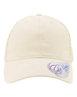 Infinity Her JO Women's Corduroy Cap #color_Vanilla/ Tonal Longhorn/ Vanilla