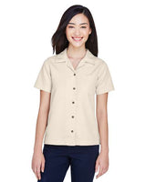 UltraClub 8981 Ladies' Cabana Breeze Camp Shirt #color_STONE