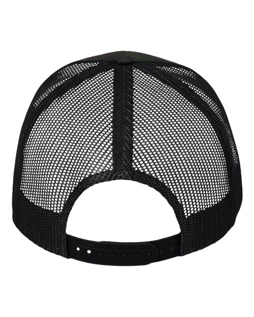 Valucap VC400 Mesh-Back Twill Trucker Cap #color_Camo/ Black