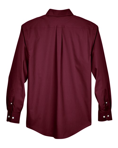 Devon & Jones D620 Men's Crown Woven Collection Solid Broadcloth #color_BURGUNDY