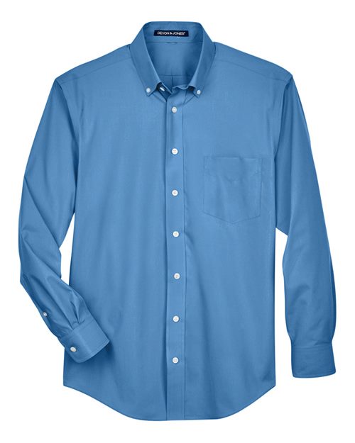 Devon & Jones D620 Men's Crown Woven Collection Solid Broadcloth #color_FRENCH BLUE