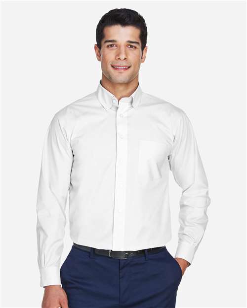 Devon & Jones D620 Men's Crown Woven Collection Solid Broadcloth #color_WHITE