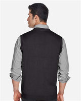 Devon & Jones D477 Adult V-Neck Vest #color_BLACK