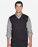Devon & Jones D477 Adult V-Neck Vest #color_BLACK