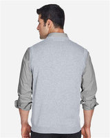 Devon & Jones D477 Adult V-Neck Vest #color_GREY HEATHER