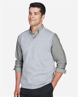 Devon & Jones D477 Adult V-Neck Vest #color_GREY HEATHER
