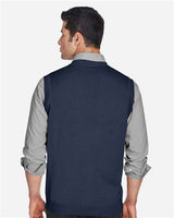 Devon & Jones D477 Adult V-Neck Vest #color_NAVY