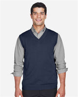 Devon & Jones D477 Adult V-Neck Vest #color_NAVY