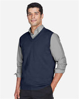 Devon & Jones D477 Adult V-Neck Vest #color_NAVY