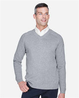 Devon & Jones D475 Men's V-Neck Sweater #color_GREY HEATHER