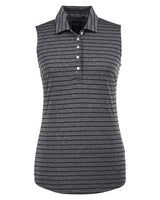 Puma Golf 597222 Ladies' Rotation Stripe Sleeveless Polo #color_PUMA BLACK