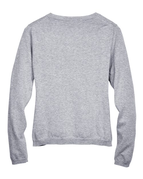 Devon & Jones D475W Ladies' V-Neck Sweater #color_GREY HEATHER