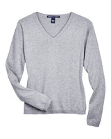 Devon & Jones D475W Ladies' V-Neck Sweater #color_GREY HEATHER