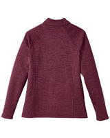 North End NE712W Ladies Flux 2.0 Full-Zip Jacket #color_BURG HTH/ OLY BL