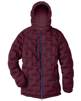 North End NE708W Ladies' Loft Puffer Jacket #color_BURGNDY/ OLY BLU