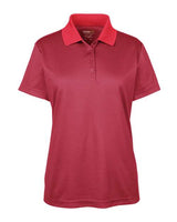 Core 365 CE102W Ladies' Express Microstripe Performance Piqu Polo #color_CLASSC RED/ CRBN