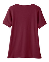 Devon & Jones DG20WB Ladies' CrownLux Performance Plaited Rolled-Sleeve Top #color_BURGUNDY