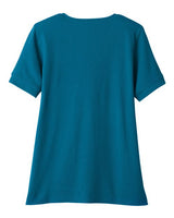 Devon & Jones DG20WB Ladies' CrownLux Performance Plaited Rolled-Sleeve Top #color_DARK TEAL