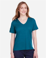 Devon & Jones DG20WB Ladies' CrownLux Performance Plaited Rolled-Sleeve Top #color_DARK TEAL