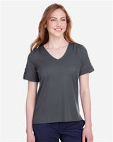 Devon & Jones DG20WB Ladies' CrownLux Performance Plaited Rolled-Sleeve Top #color_GRAPHITE