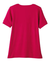 Devon & Jones DG20WB Ladies' CrownLux Performance Plaited Rolled-Sleeve Top #color_RED