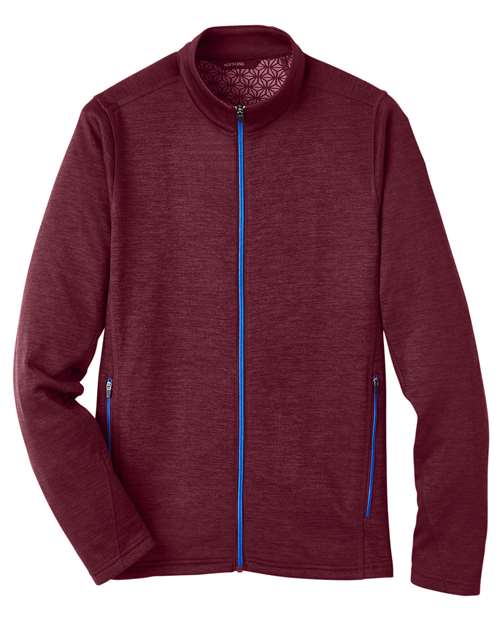 North End NE712 Men's Flux 2.0 Full-Zip Jacket #color_BURG HTH/ OLY BL
