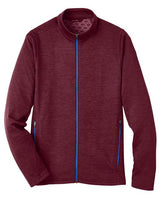 North End NE712 Men's Flux 2.0 Full-Zip Jacket #color_BURG HTH/ OLY BL