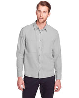 North End NE500 Men's Borough Stretch Performance Shirt #color_PLATINUM