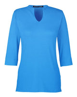 Devon & Jones DP188W Ladies' Perfect Fit Tailored Open Neckline Top #color_FRENCH BLUE
