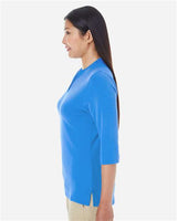 Devon & Jones DP188W Ladies' Perfect Fit Tailored Open Neckline Top #color_FRENCH BLUE