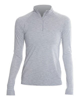 ANETIK WSFLTL0 Women's Flight Tech Quarter-Zip #color_Alloy Heathered