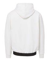 MV Sport 23112 Mixed Media Hooded Sweatshirt #color_White/ Black