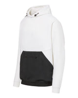 MV Sport 23112 Mixed Media Hooded Sweatshirt #color_White/ Black