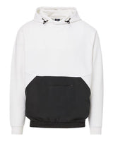 MV Sport 23112 Mixed Media Hooded Sweatshirt #color_White/ Black