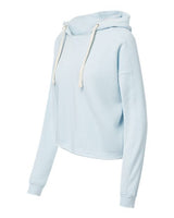 MV Sport W23101 Women's Angel Fleece Crop Hooded Sweatshirt #color_Arctic Blue