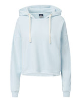 MV Sport W23101 Women's Angel Fleece Crop Hooded Sweatshirt #color_Arctic Blue