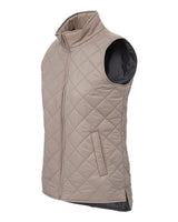 Weatherproof W207359 Women's Vintage Diamond Quilted Vest #color_Driftwood