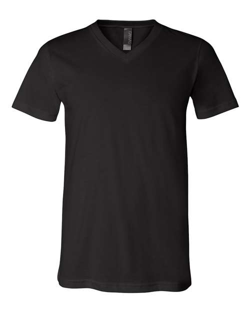 Bella + Canvas 3005 Unisex Jersey Short-Sleeve V-Neck T-Shirt #color_BLACK