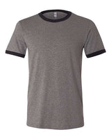 Bella + Canvas 3055C Men's Jersey Short-Sleeve Ringer T-Shirt #color_DEEP HEATHR/ BLK