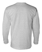 Bayside BA8100 Adult 6.1 oz., 100% Cotton Long Sleeve Pocket T-Shirt #color_DARK ASH