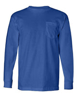 Bayside BA8100 Adult 6.1 oz., 100% Cotton Long Sleeve Pocket T-Shirt #color_ROYAL BLUE