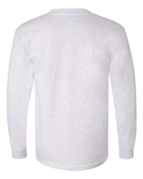 Bayside BA6100 Adult 6.1 oz., 100% Cotton Long Sleeve T-Shirt #color_ASH