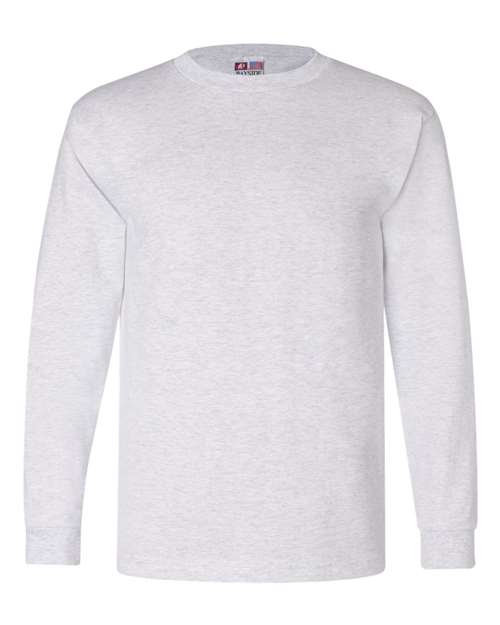 Bayside BA6100 Adult 6.1 oz., 100% Cotton Long Sleeve T-Shirt #color_ASH