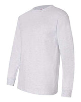 Bayside BA6100 Adult 6.1 oz., 100% Cotton Long Sleeve T-Shirt #color_ASH